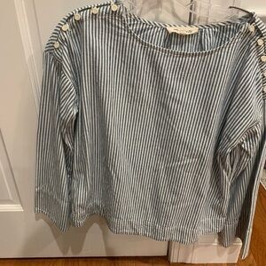 Madewell stripped flare sleeve shirt size S